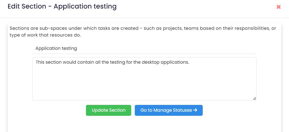AI Task Description feature