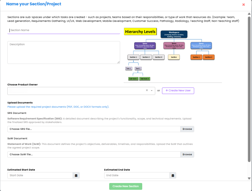 AI Task Description feature